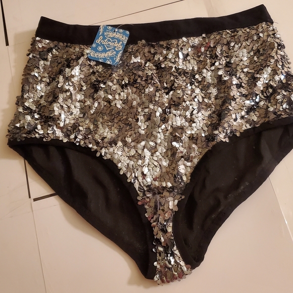 NWT Free People let it shine Bralette size L & panty pewter combo size M "set" - Picture 5 of 16